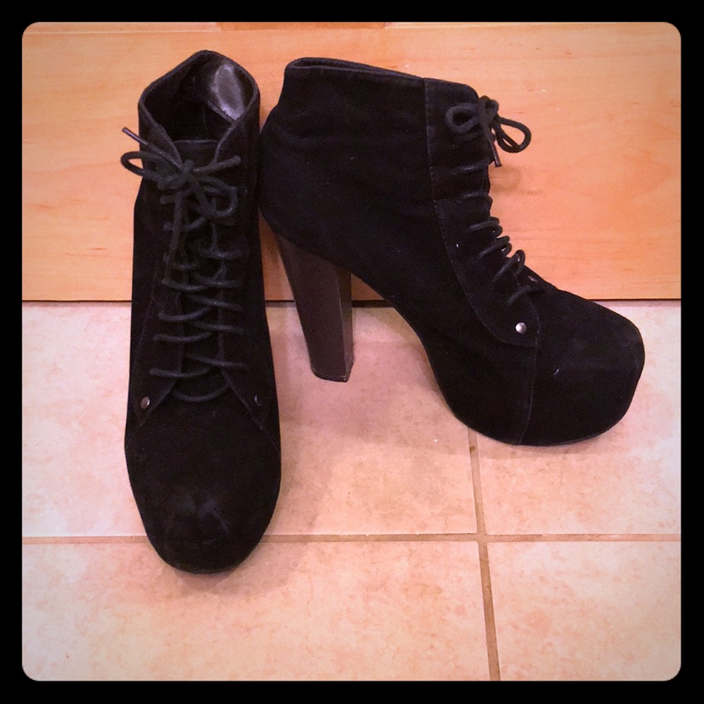 Faux Jeffrey Campbell Lolita Platform Lace up Boot